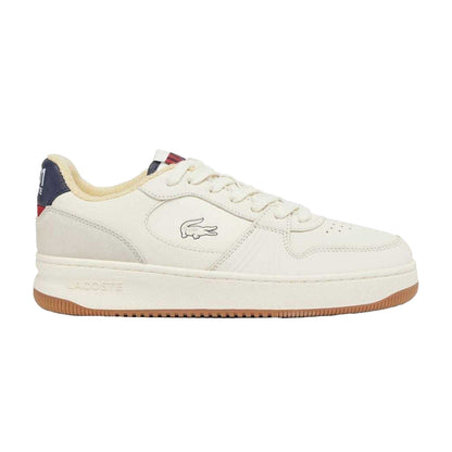 Off White - Front - Lacoste Mens L001 Leather Trainers