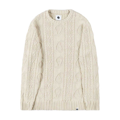 Grey - Front - Pretty Green Mens Marylebone Cable Knit Long-Sleeved Sweater Top