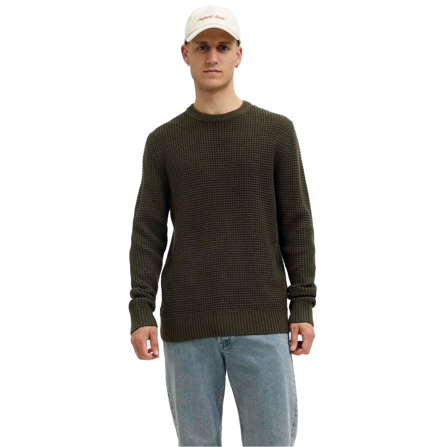 Rosin - Side - Jack And Jones Mens Textured Long-Sleeved Jumper