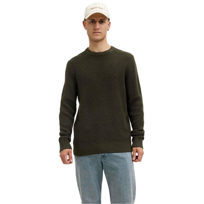 Rosin - Side - Jack And Jones Mens Textured Long-Sleeved Jumper