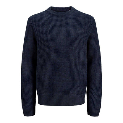 Sky Captain - Front - Jack And Jones Mens Textured Long-Sleeved Jumper