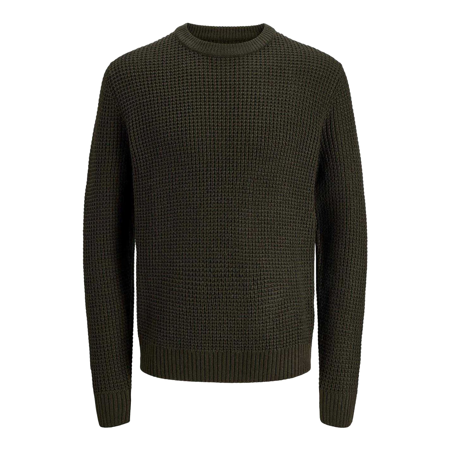 Rosin - Front - Jack And Jones Mens Textured Long-Sleeved Jumper