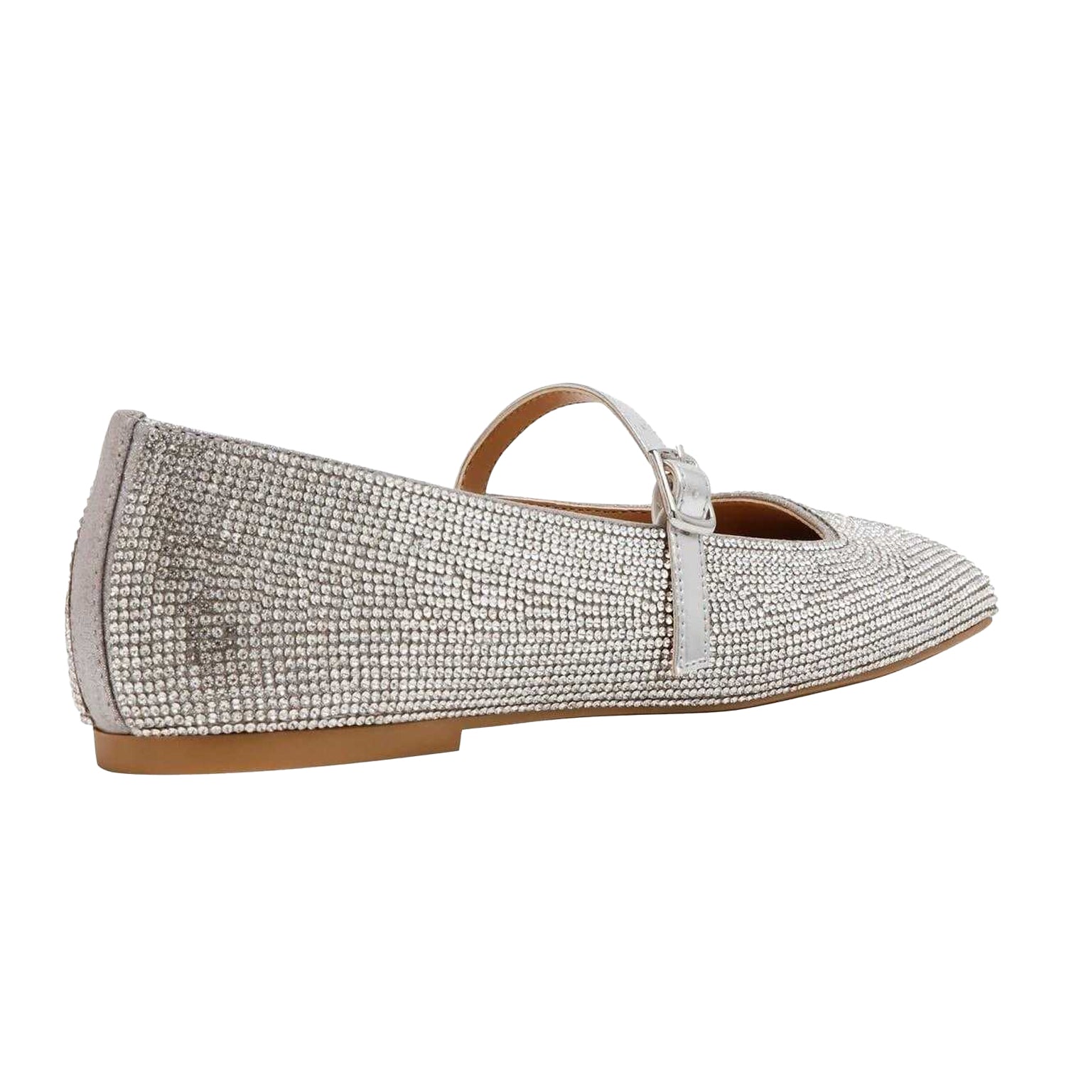 Silver - Back - Steve Madden Womens-Ladies Ezri Leather Pumps