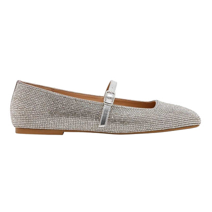 Silver - Side - Steve Madden Womens-Ladies Ezri Leather Pumps