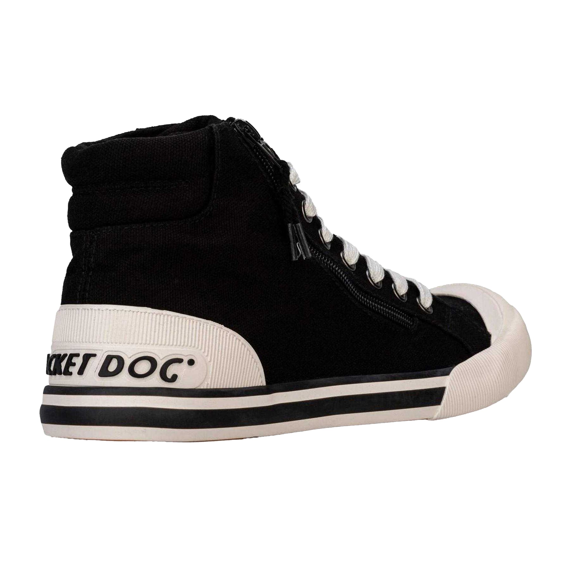 Black - Back - Rocket Dog Womens-Ladies Jazzin Hi Canvas High Top Trainers