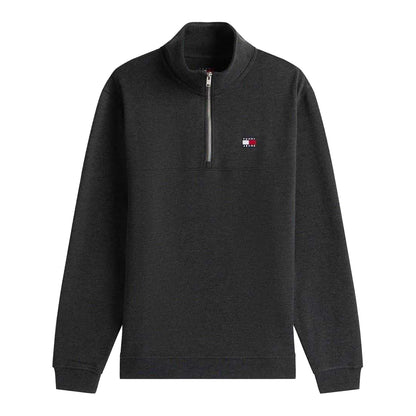Black - Front - Tommy Jeans Mens Timberland Logo Zip Neck Sweatshirt