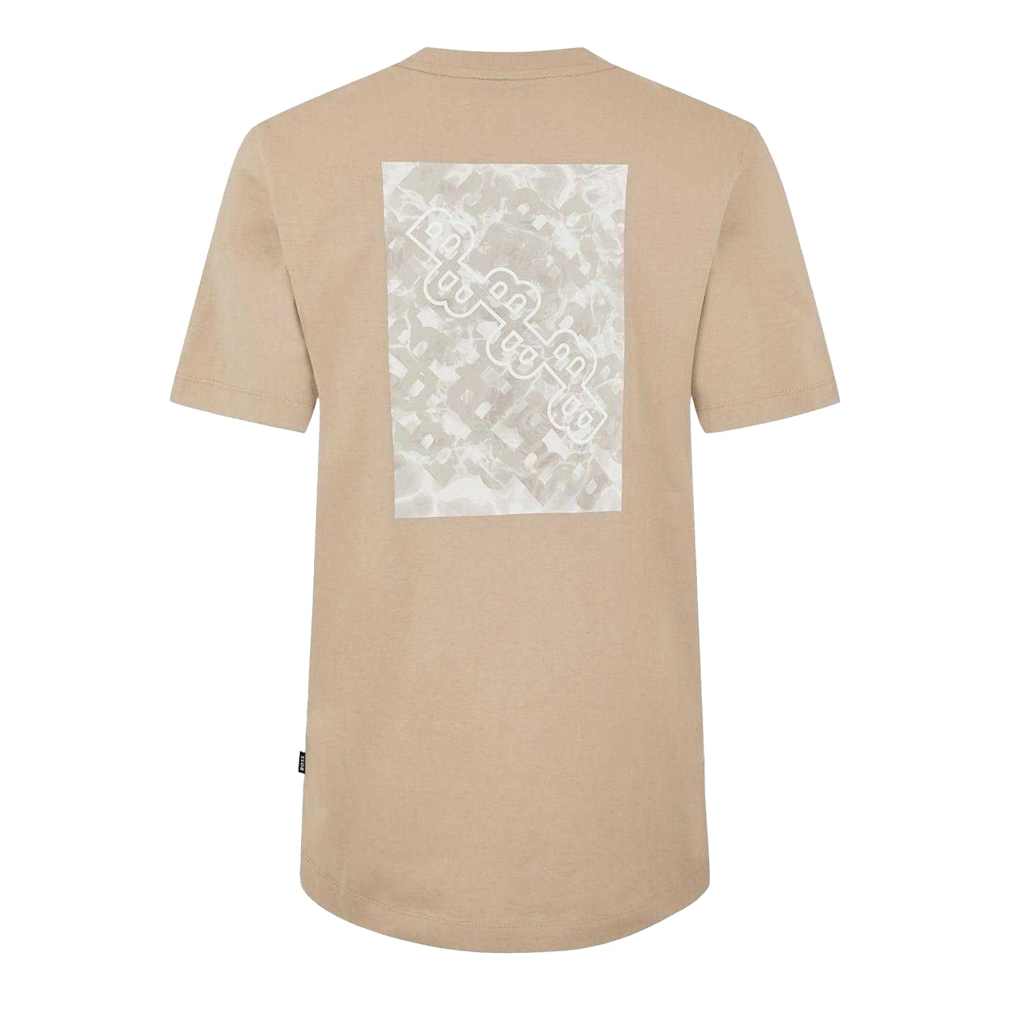 Light Beige - Back - Boss Unisex Adult H-Taut 81 Back Print Cotton Regular T-Shirt