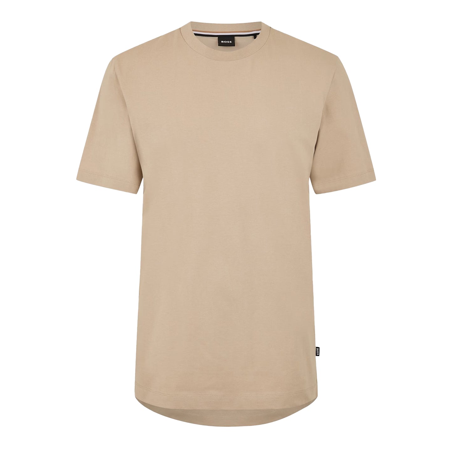 Light Beige - Front - Boss Unisex Adult H-Taut 81 Back Print Cotton Regular T-Shirt