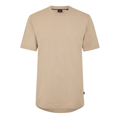 Light Beige - Front - Boss Unisex Adult H-Taut 81 Back Print Cotton Regular T-Shirt