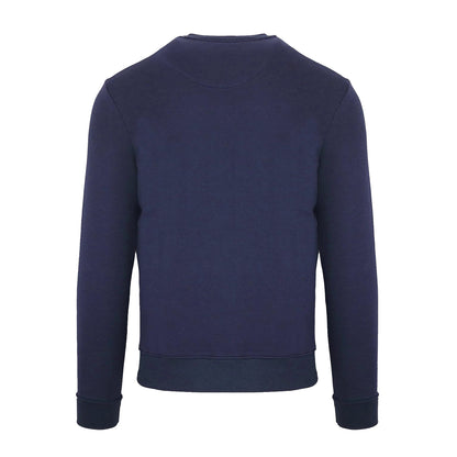 Navy - Back - Aquascutum Mens Logo Crew Neck Sweatshirt