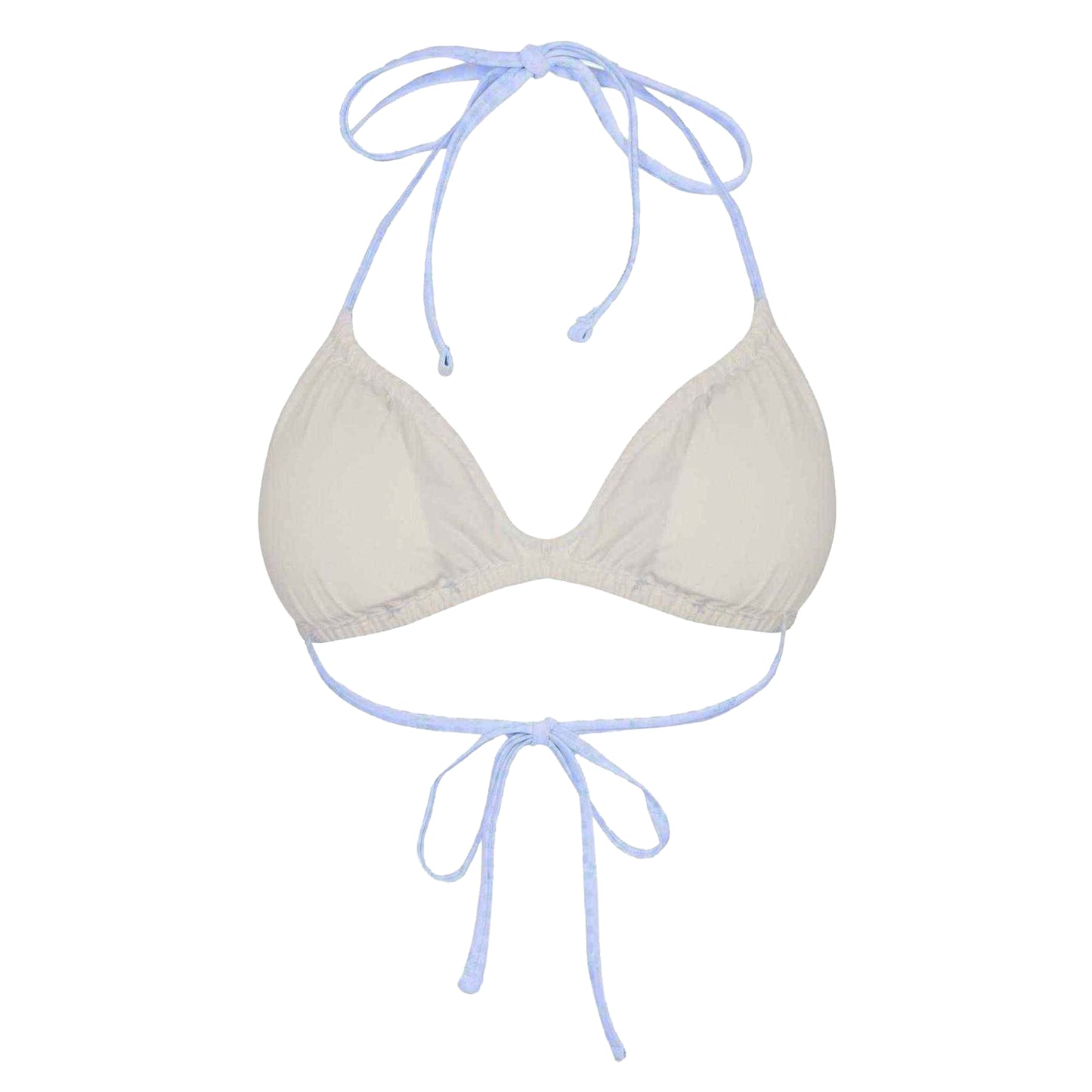 Blue - Back - Jack Wills Womens-Ladies Ditsy Floral Ruched Bikini Top