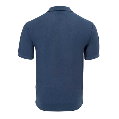 Airforce Blue - Back - Firetrap Mens Knitted Regular Short-Sleeved Polo Shirt