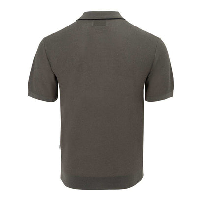 Green - Back - Firetrap Mens Knitted Regular Short-Sleeved Polo Shirt