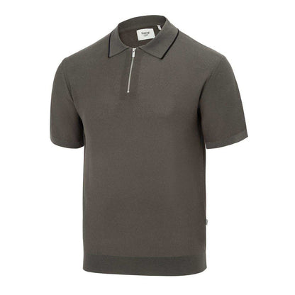 Green - Side - Firetrap Mens Knitted Regular Short-Sleeved Polo Shirt