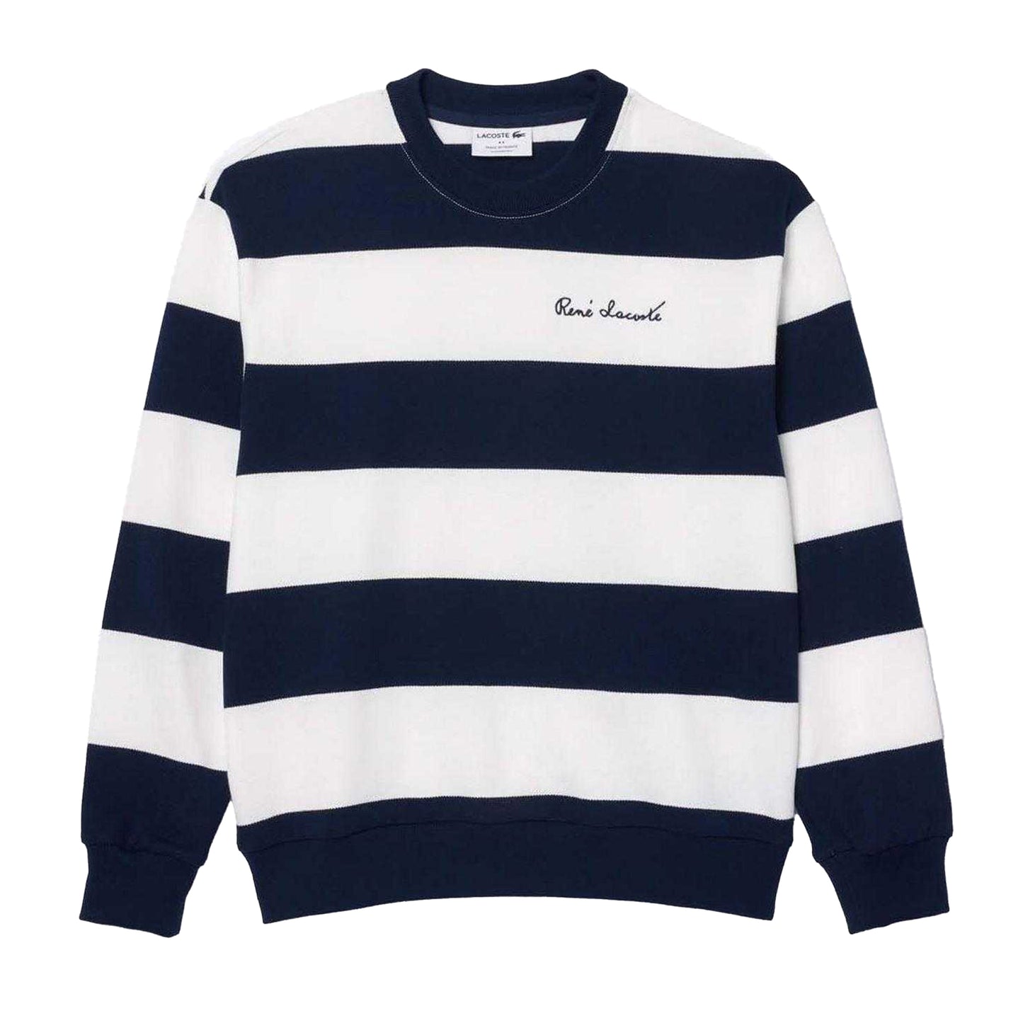 Cream - Front - Lacoste Womens-Ladies French Made Organic Cotton Oversized Sweatshirt