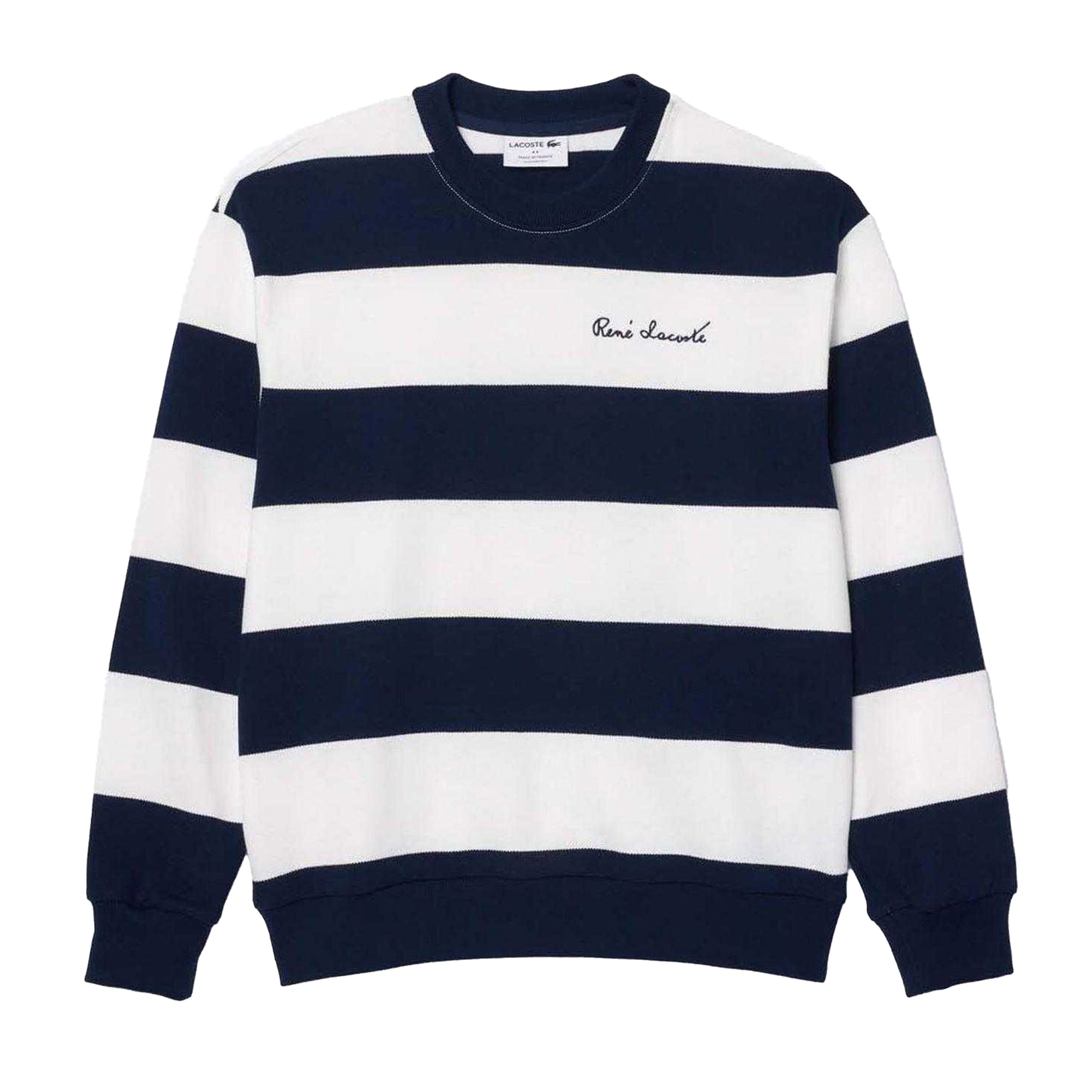 Cream - Front - Lacoste Womens-Ladies French Made Organic Cotton Oversized Sweatshirt