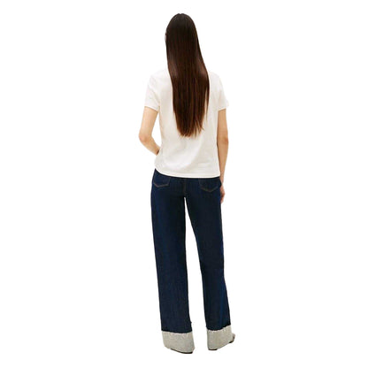 Antique White - Back - Tommy Jeans Womens-Ladies Diamante Logo Regular T-Shirt