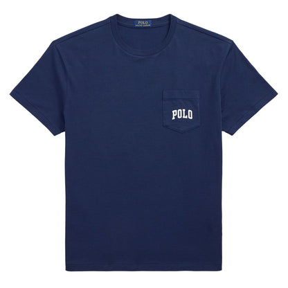Navy - Front - Ralph Lauren Mens Bear Pocket T-Shirt
