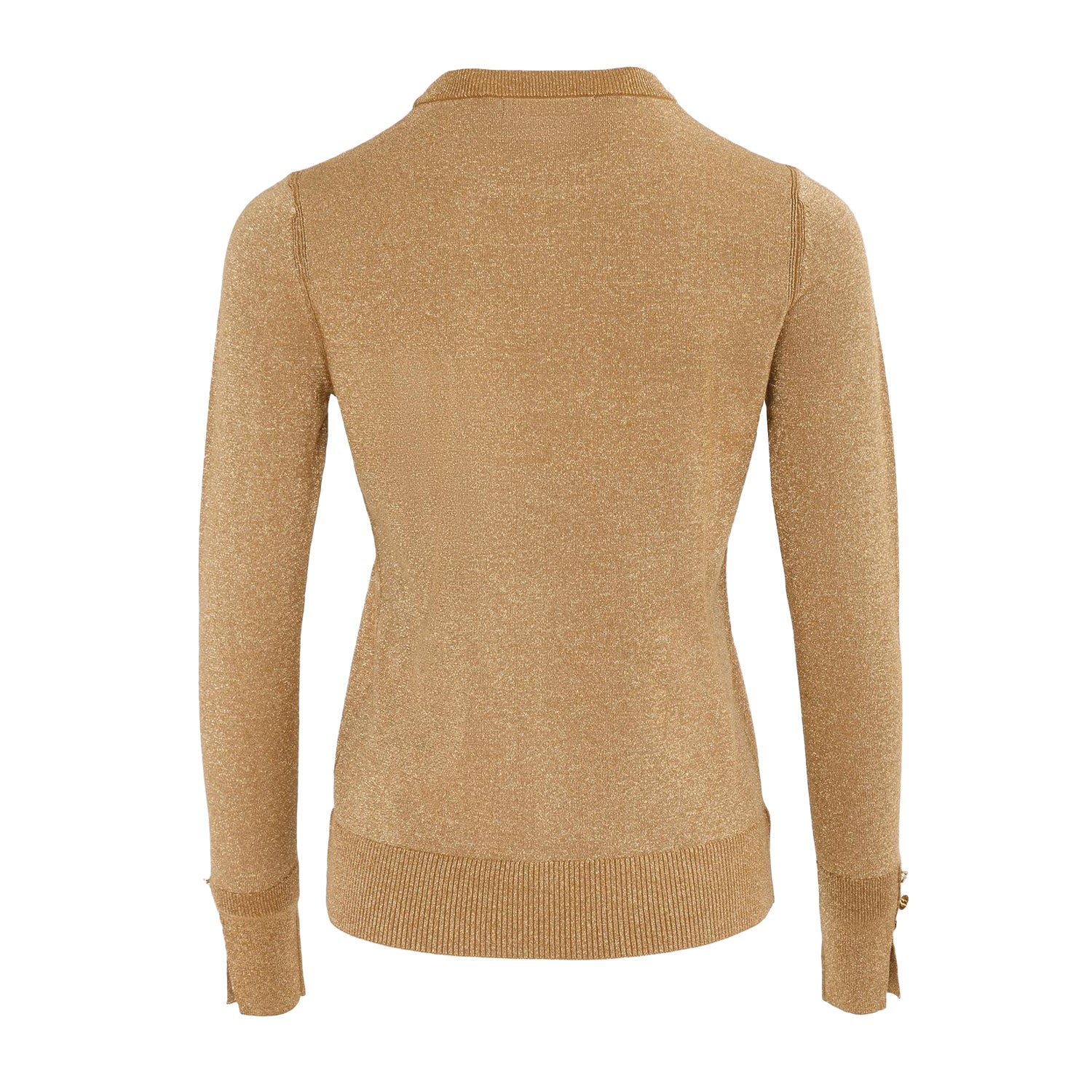 Gold - Back - Biba Womens-Ladies Shimmer Jumper