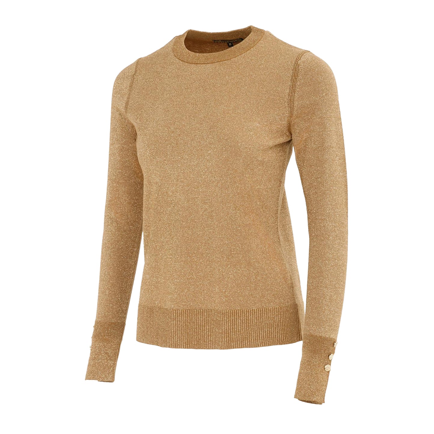 Gold - Side - Biba Womens-Ladies Shimmer Jumper