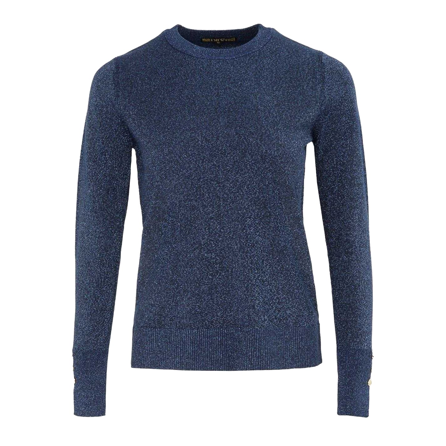 Navy - Front - Biba Womens-Ladies Shimmer Jumper