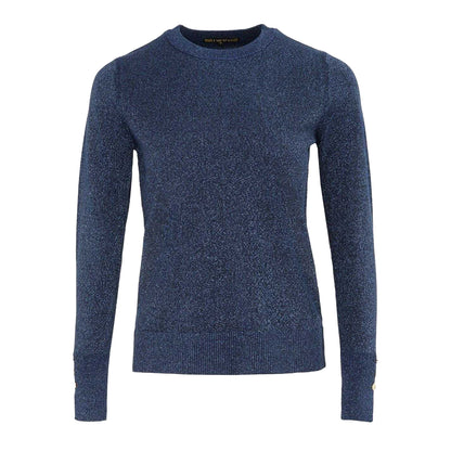 Navy - Front - Biba Womens-Ladies Shimmer Jumper
