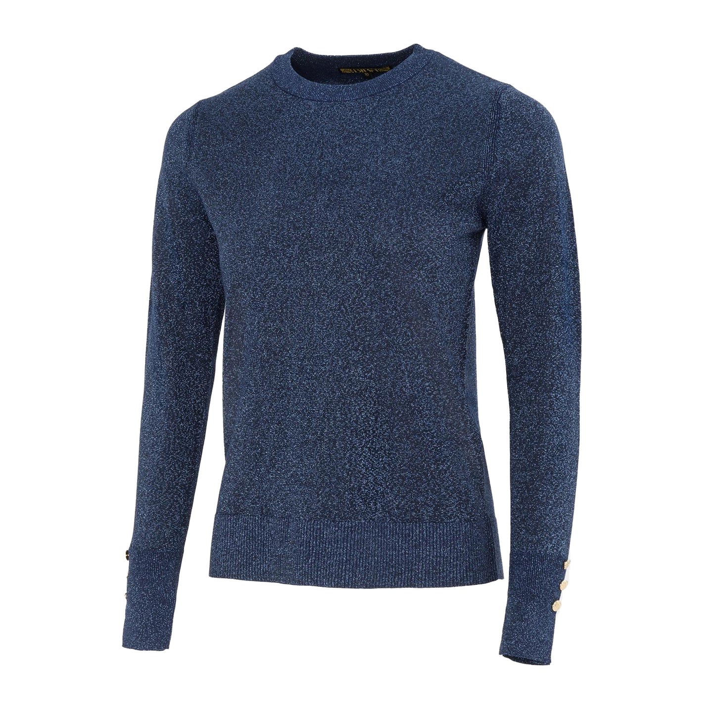 Navy - Side - Biba Womens-Ladies Shimmer Jumper