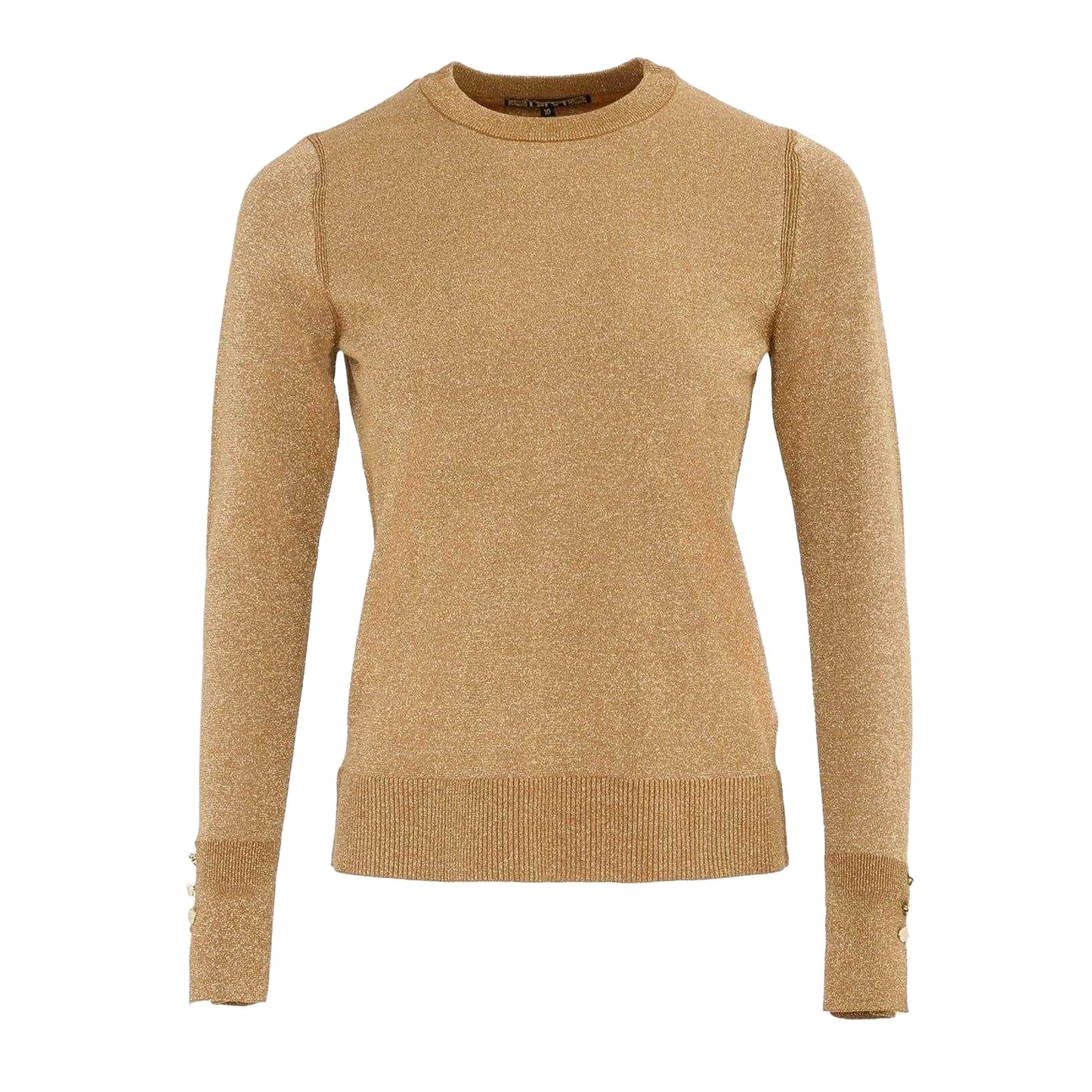 Gold - Front - Biba Womens-Ladies Shimmer Jumper
