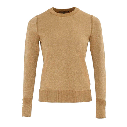 Gold - Front - Biba Womens-Ladies Shimmer Jumper