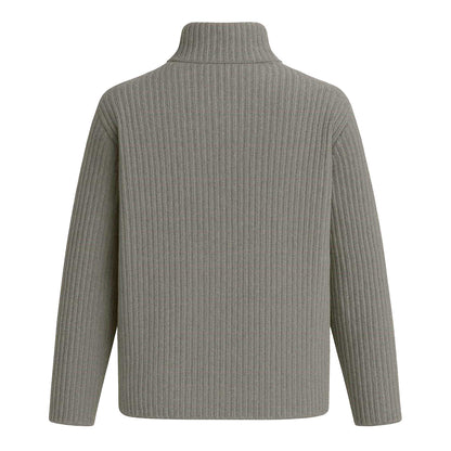 Grey - Back - I Saw It First Womens-Ladies Zip Neck Jumper