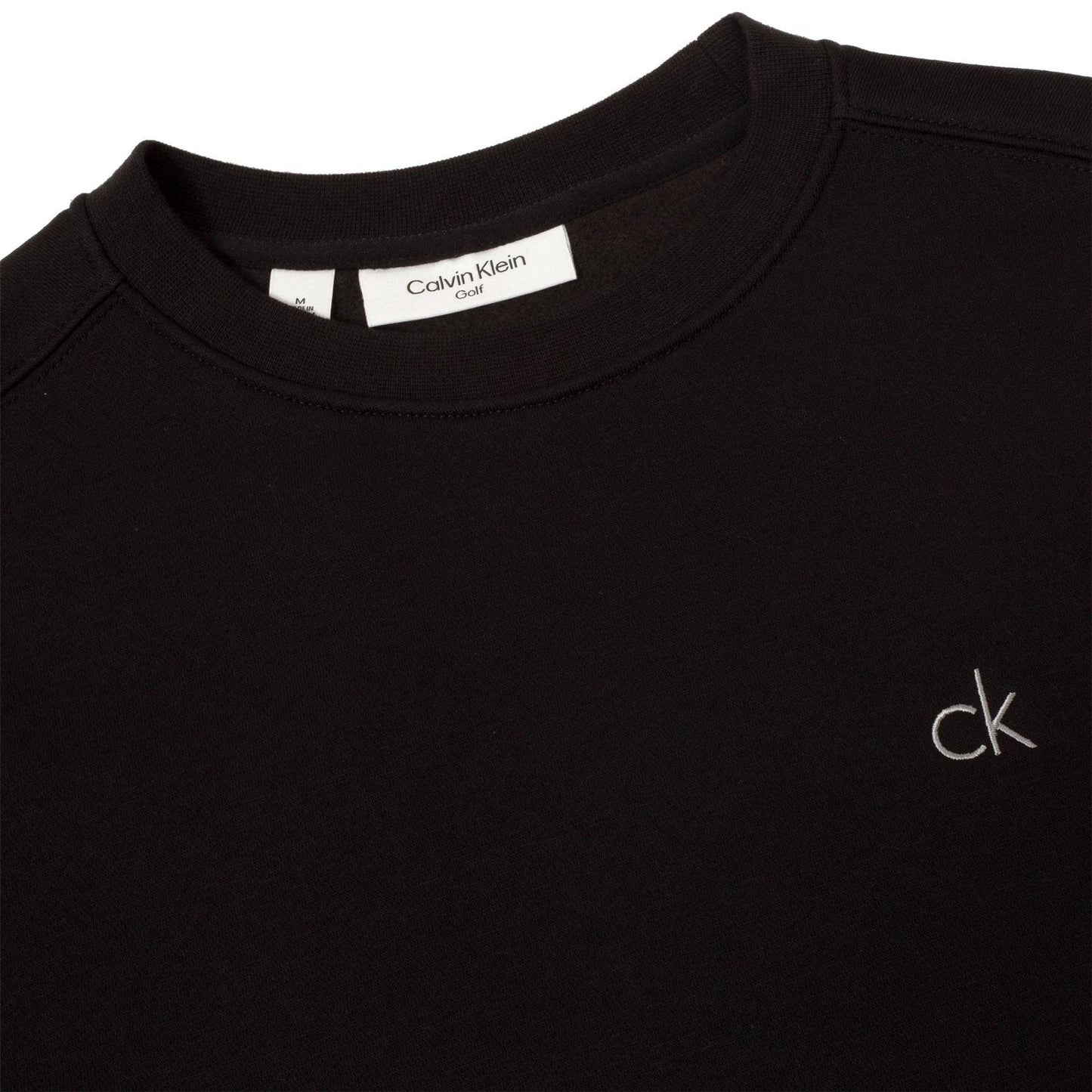Black - Side - Calvin Klein Mens Embroidered Logo Jumper