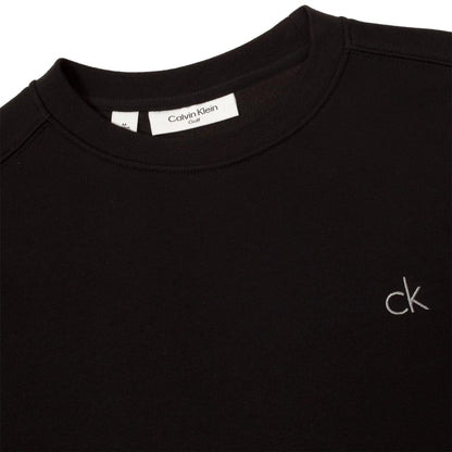 Black - Side - Calvin Klein Mens Embroidered Logo Jumper
