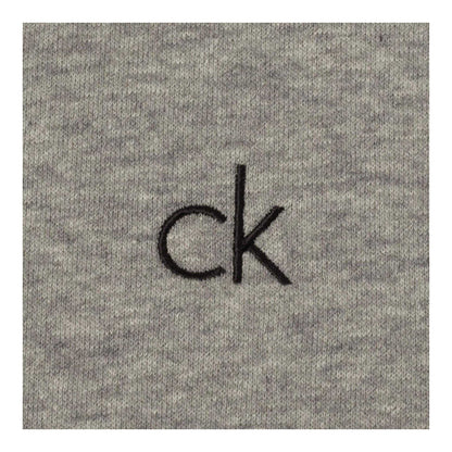 Grey Marl - Lifestyle - Calvin Klein Mens Embroidered Logo Jumper