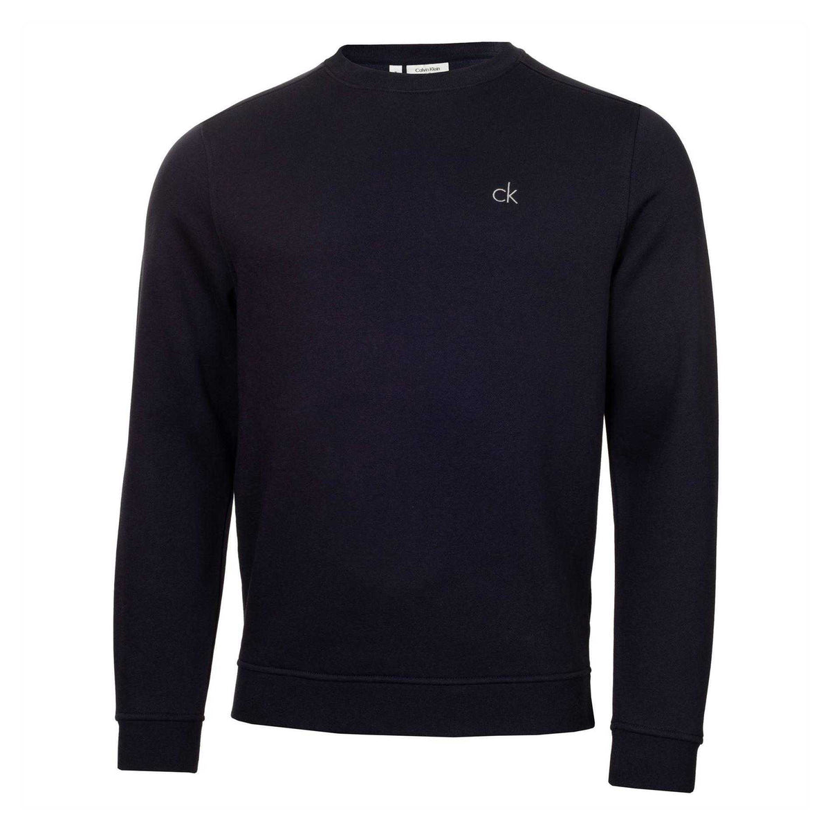 Navy - Front - Calvin Klein Mens Embroidered Logo Jumper