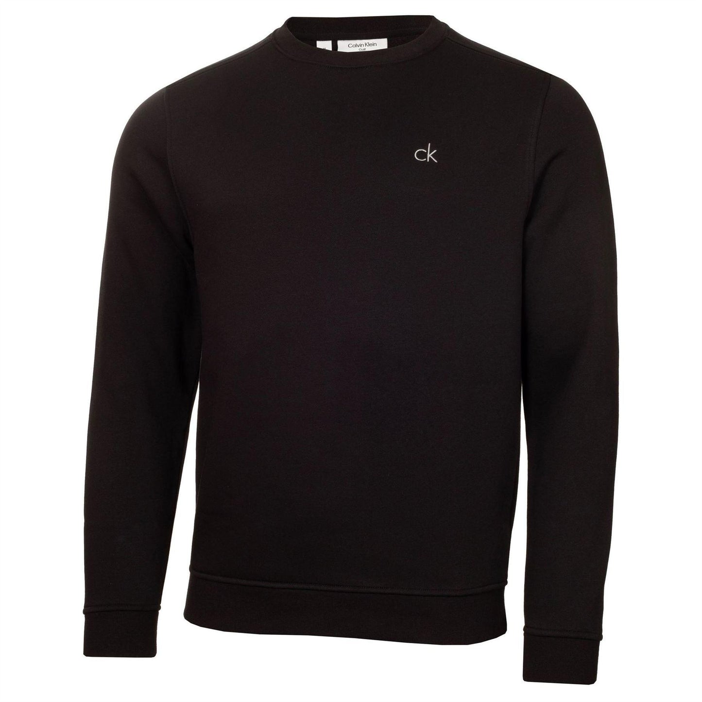 Black - Front - Calvin Klein Mens Embroidered Logo Jumper