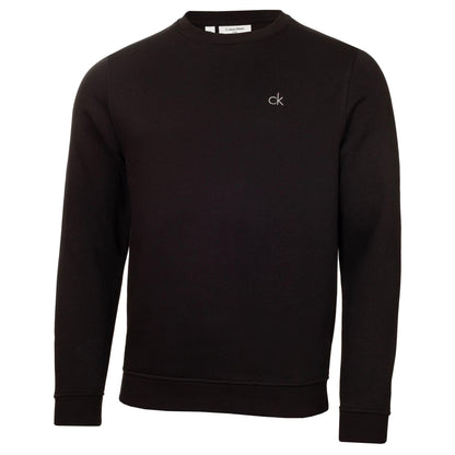 Black - Front - Calvin Klein Mens Embroidered Logo Jumper
