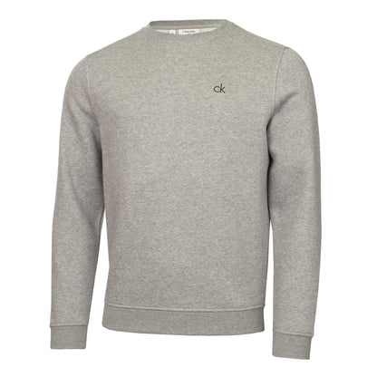 Grey Marl - Front - Calvin Klein Mens Embroidered Logo Jumper