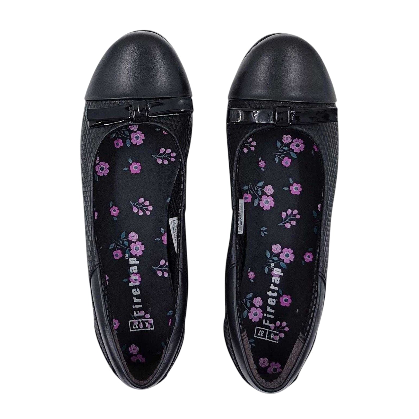 Black - Lifestyle - Firetrap Womens-Ladies Bow Detail Ballet Flats