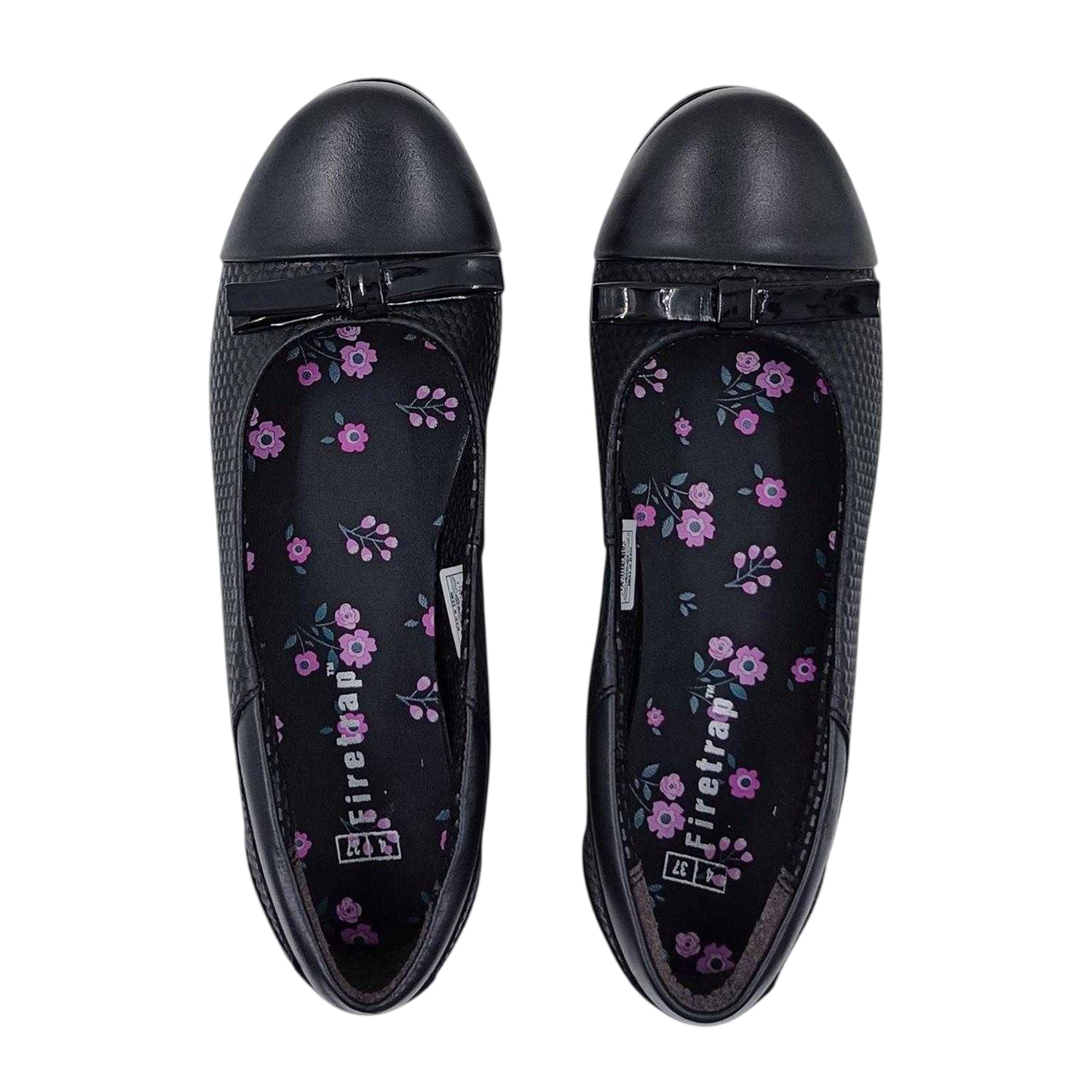 Black - Lifestyle - Firetrap Womens-Ladies Bow Detail Ballet Flats
