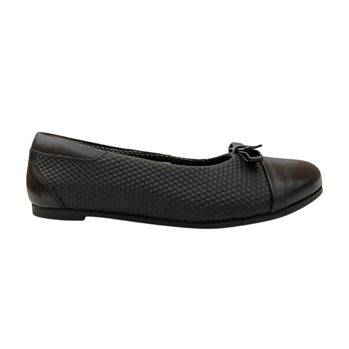 Black - Front - Firetrap Womens-Ladies Bow Detail Ballet Flats