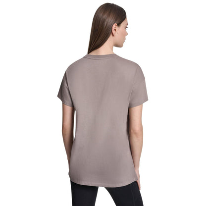 Mushroom - Side - DKNY Womens-Ladies 1989 Shimmer Regular T-Shirt