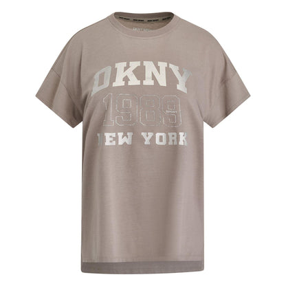 Mushroom - Pack Shot - DKNY Womens-Ladies 1989 Shimmer Regular T-Shirt
