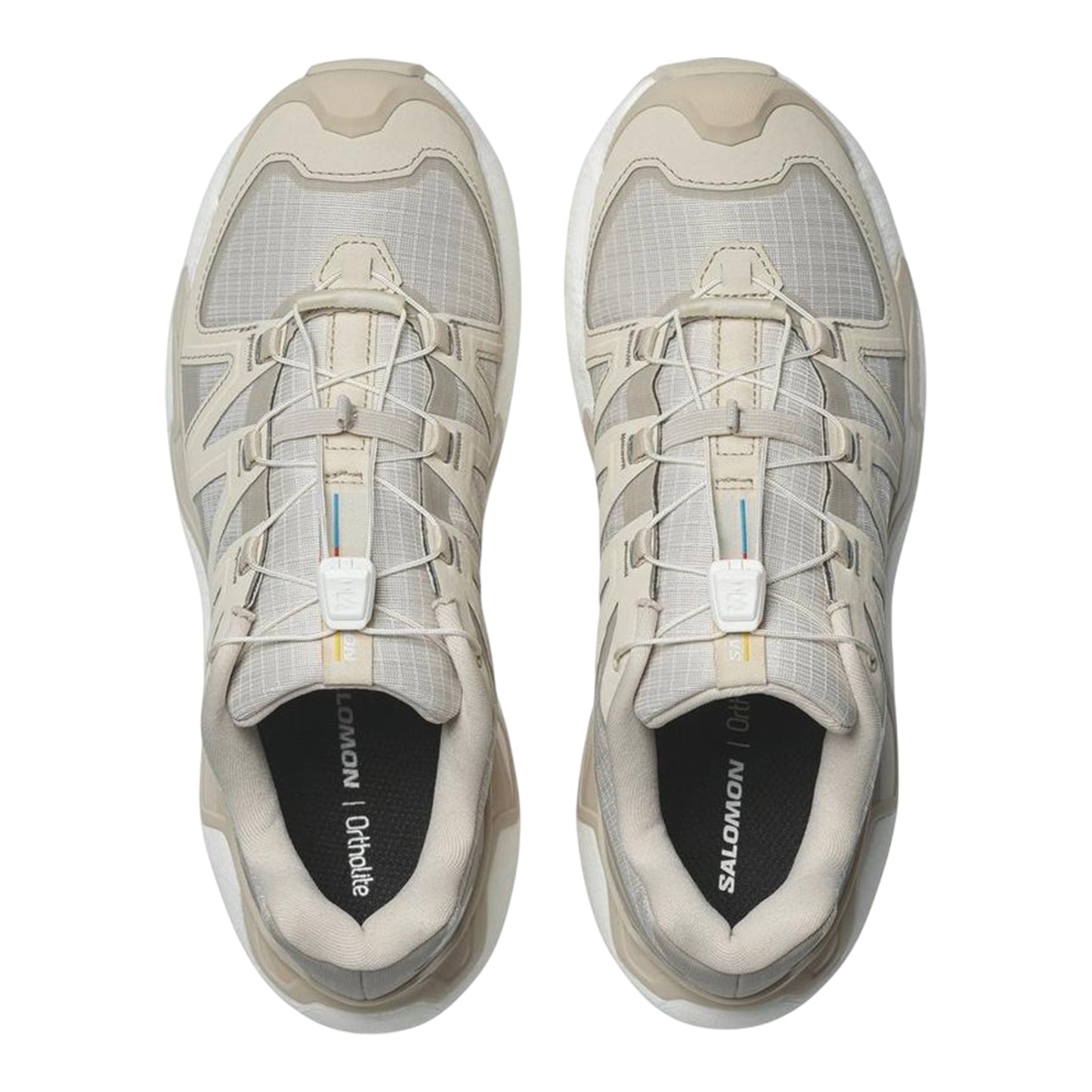 Vanilla-Rainy Day - Side - Salomon Womens-Ladies XC Roam Running Shoes