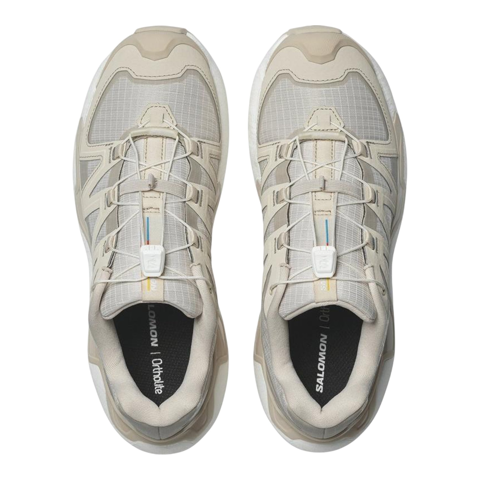 Vanilla-Rainy Day - Side - Salomon Womens-Ladies XC Roam Running Shoes