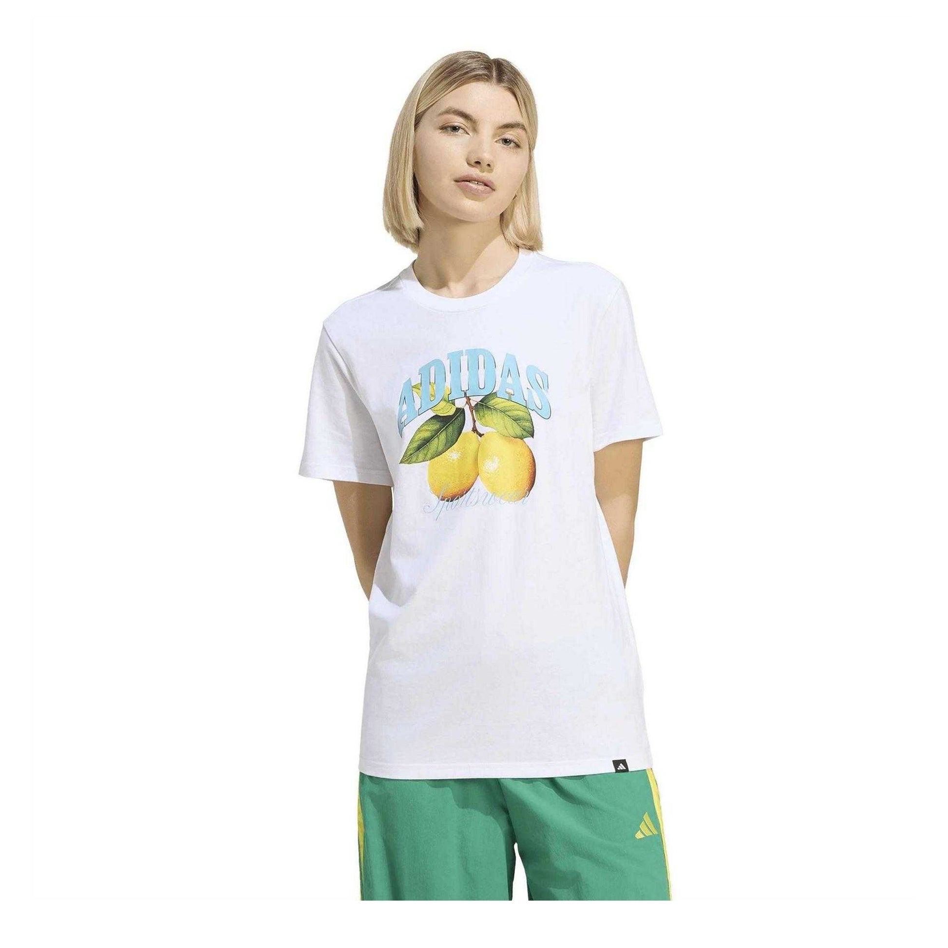 Lemon - Side - Adidas Womens-Ladies Lemon Oversized T-Shirt