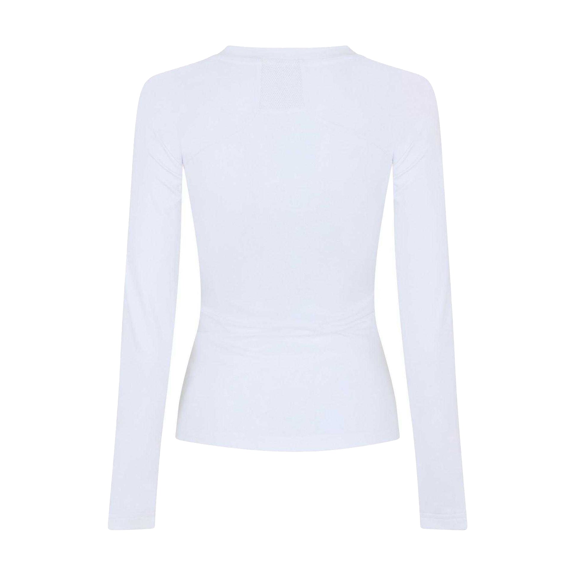 White - Back - Adidas Womens-Ladies Techfit Relaxed Fit Long-Sleeved T-Shirt