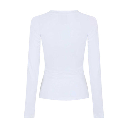 White - Back - Adidas Womens-Ladies Techfit Relaxed Fit Long-Sleeved T-Shirt