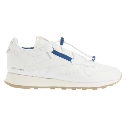 White-Blue - Side - Reebok Mens Milk Makeup Classic Vegan Trainers