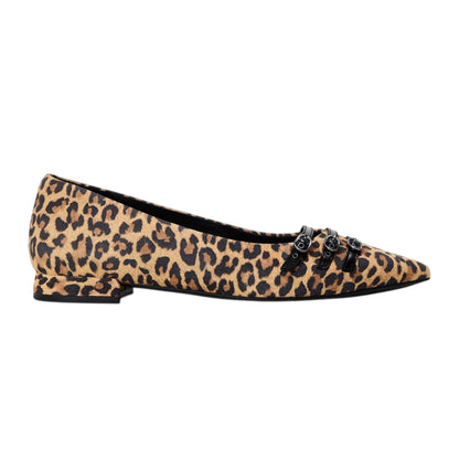 Leopard - Front - Clarks Womens-Ladies Sensa Leopard Print Suede Pumps