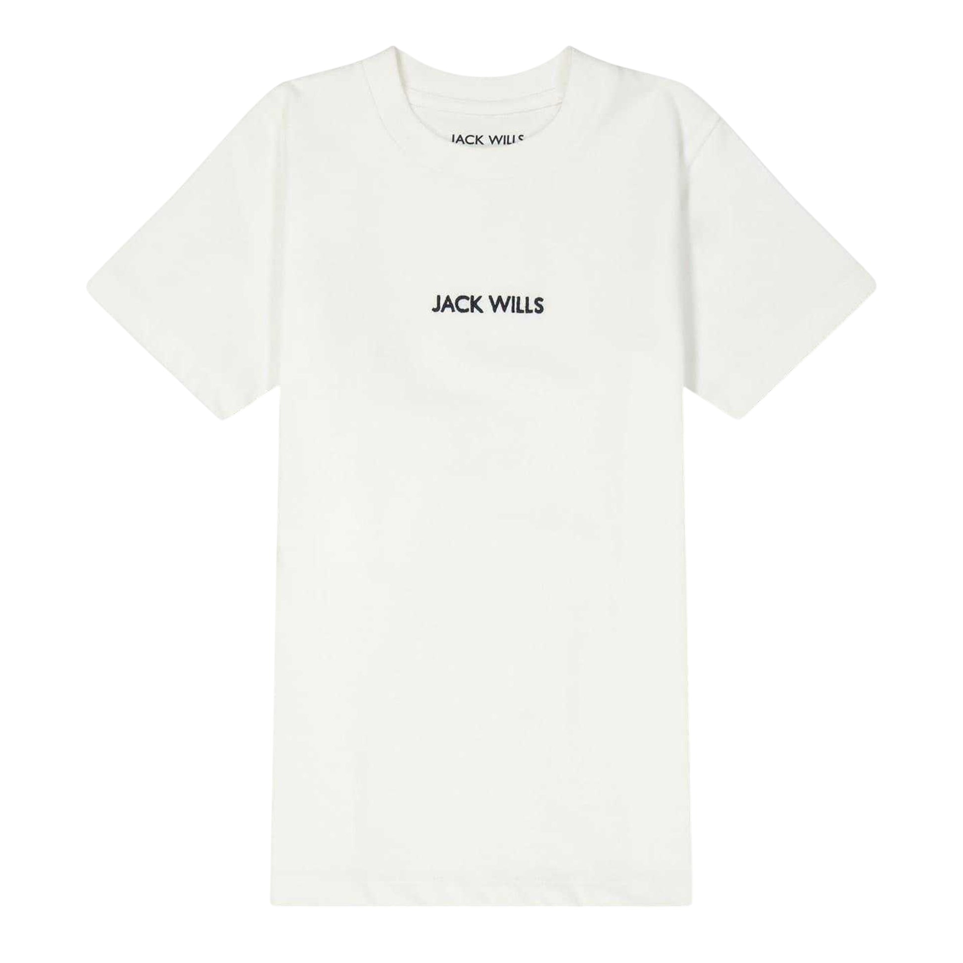 Vintage White - Front - Jack Wills Childrens-Kids Back Print Regular T-Shirt